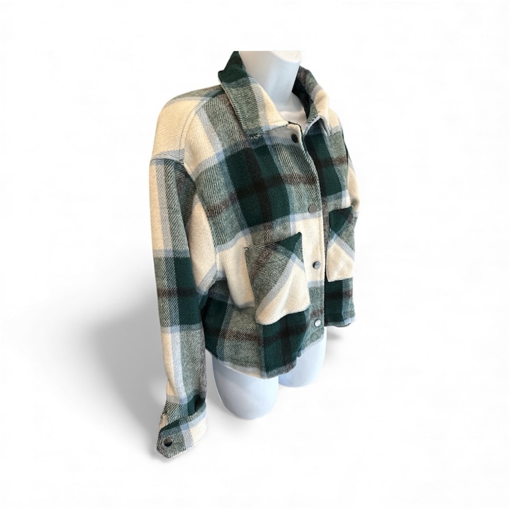 For The Republic Women’s Plaid Jacket - Green and White - Picture 4 of 5